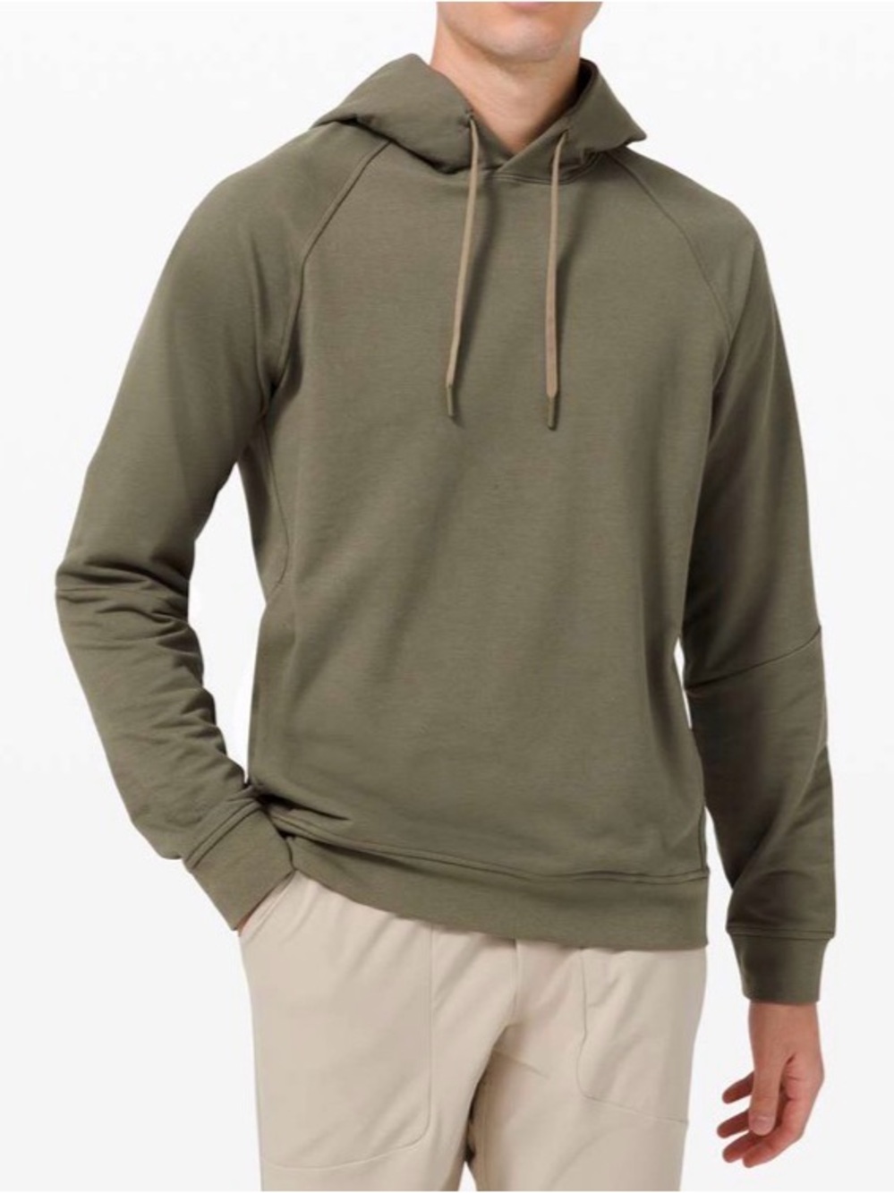 Lululemon City Sweat Pullover Hoodie French Terry Sage Mens Medium Sweatshirt